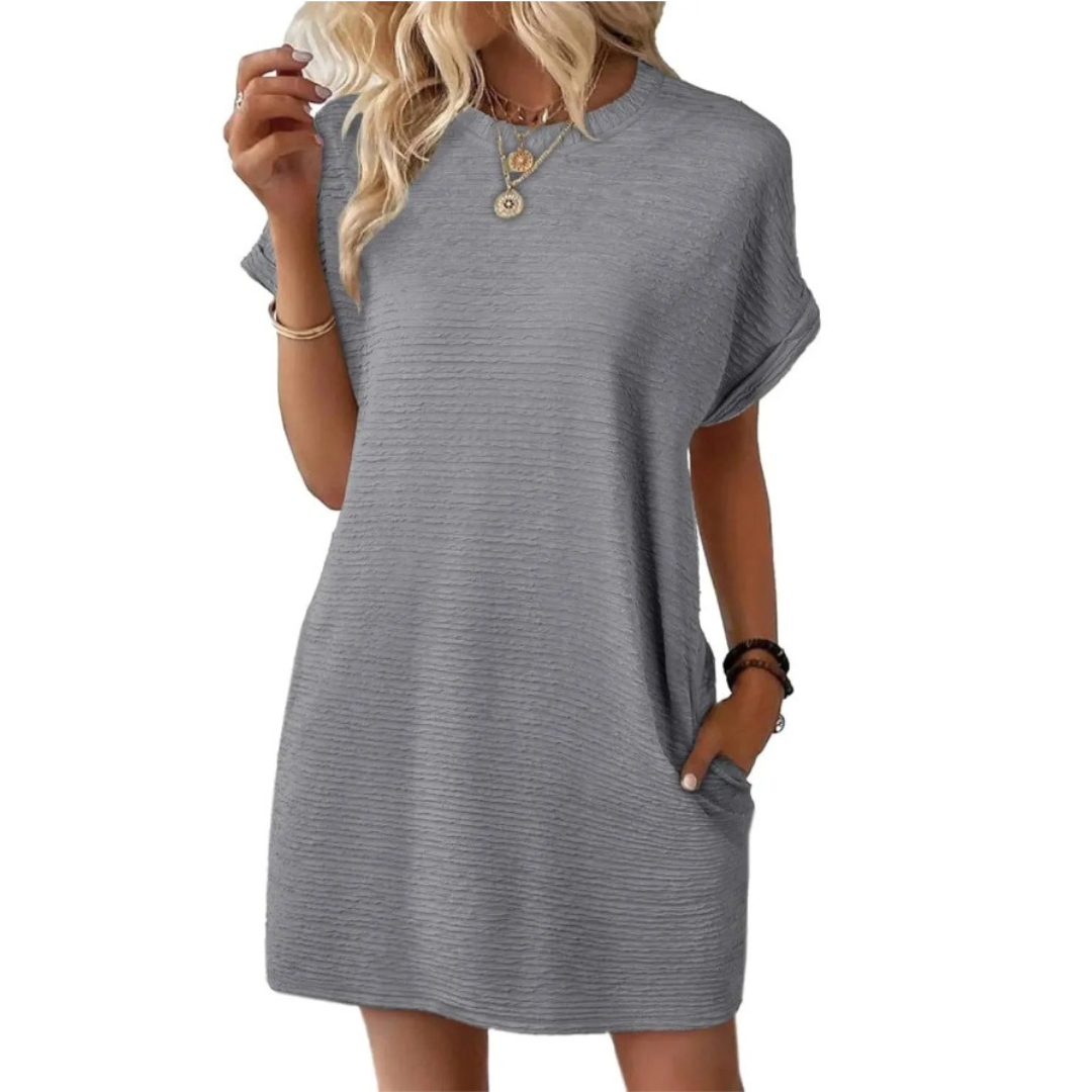 Penelope™ – Casual Minimalist Round Neck Summer Dress