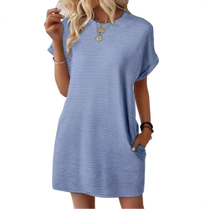 Penelope™ – Casual Minimalist Round Neck Summer Dress