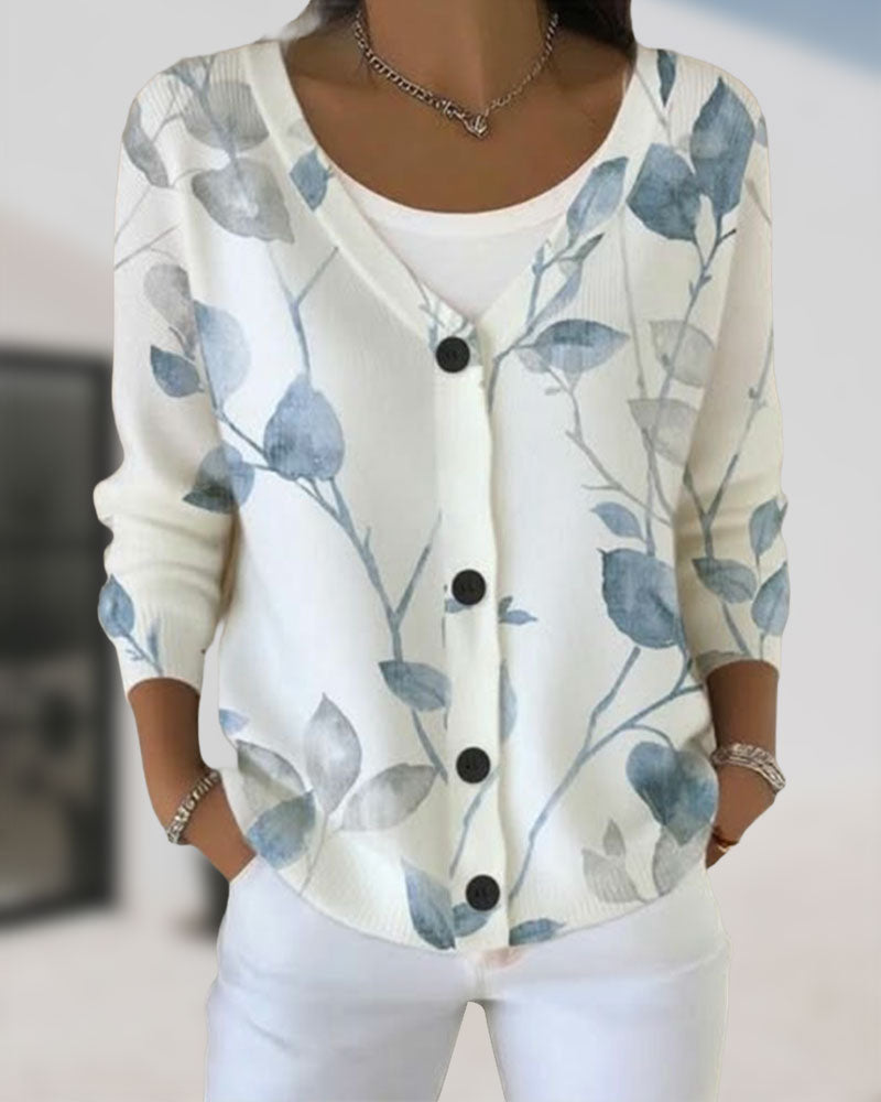 Harriet | Cardigan with Botanical Design