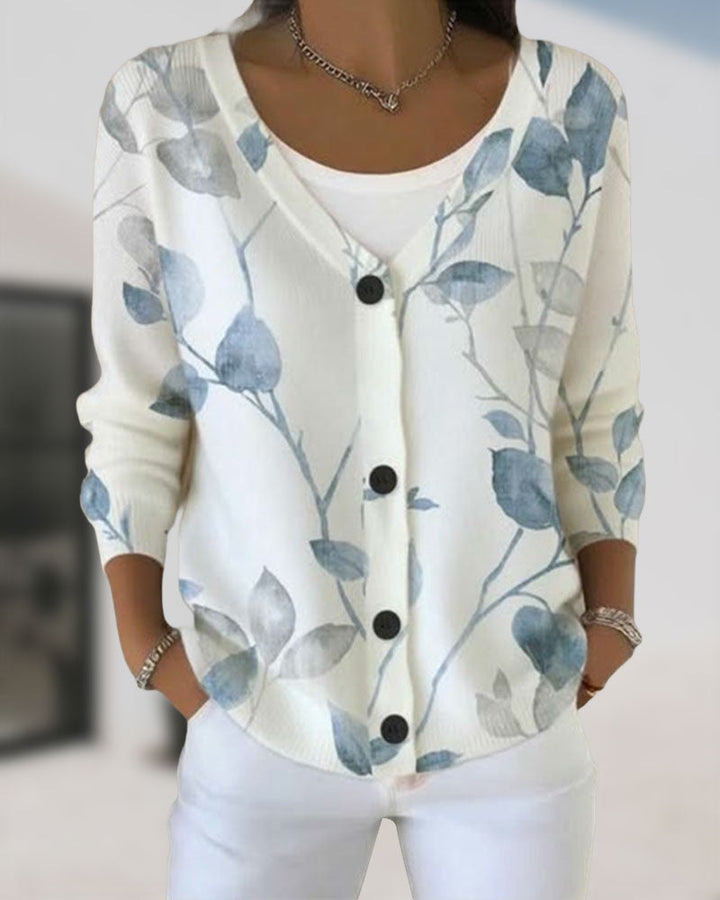 Harriet | Cardigan with Botanical Design