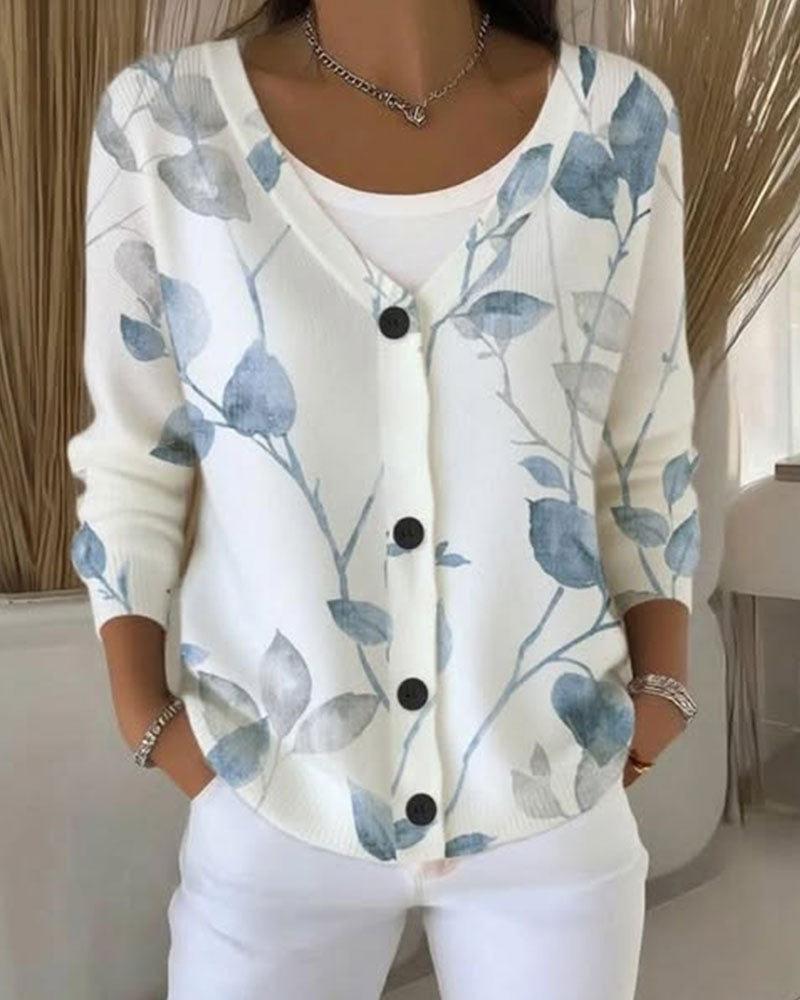 Harriet | Cardigan with Botanical Design