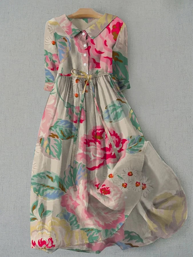 Harriet® - Elegant Floral Short Sleeve Dress