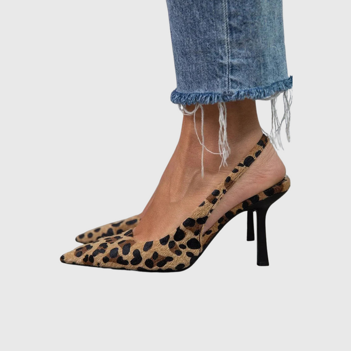Harriet®- Pointed Toe Leopard Pattern Stiletto Heels