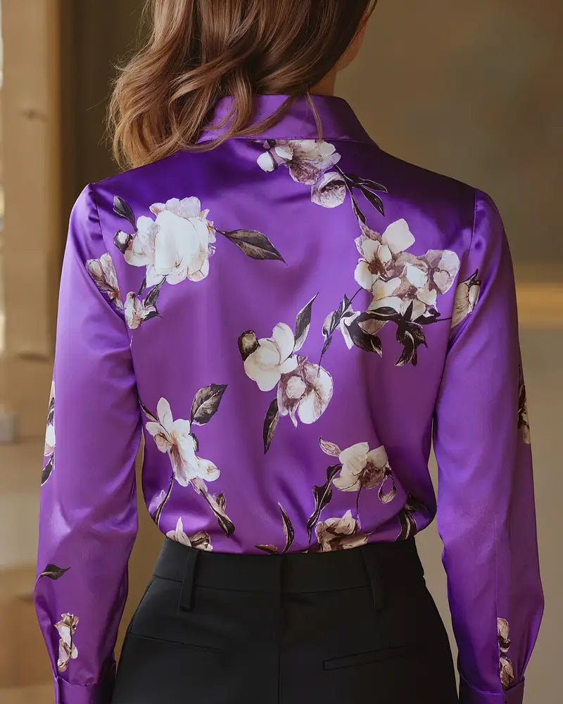 Odette | Retro Floral Print Shirt