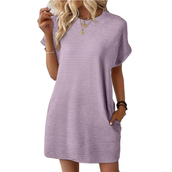 Penelope™ – Casual Minimalist Round Neck Summer Dress