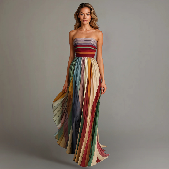 Amelia™ | Sleeveless Colourful Dress