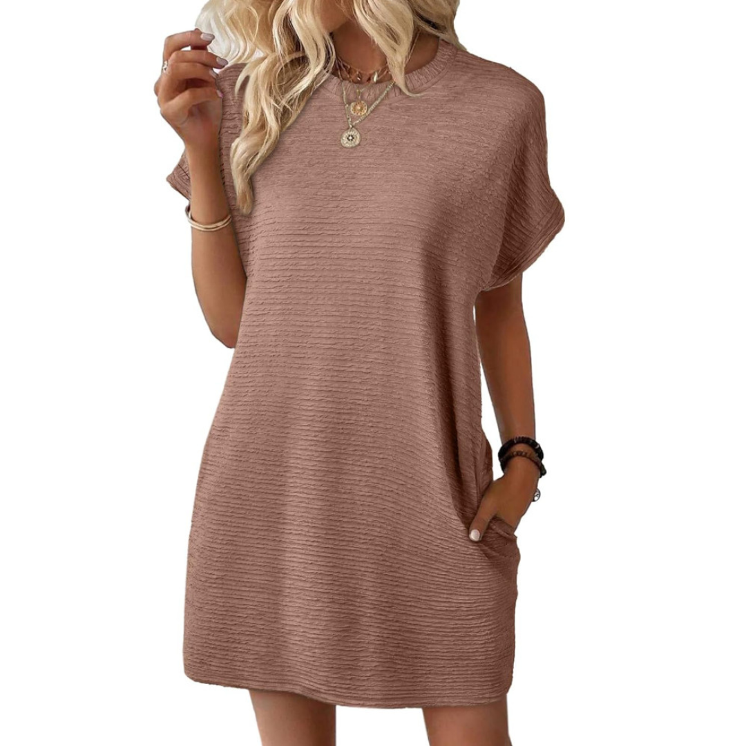 Penelope™ – Casual Minimalist Round Neck Summer Dress