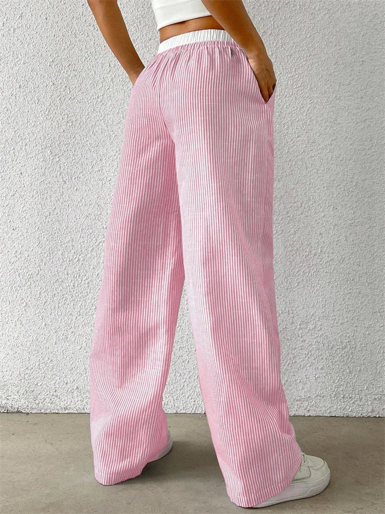 Jane - Casual Striped Trousers