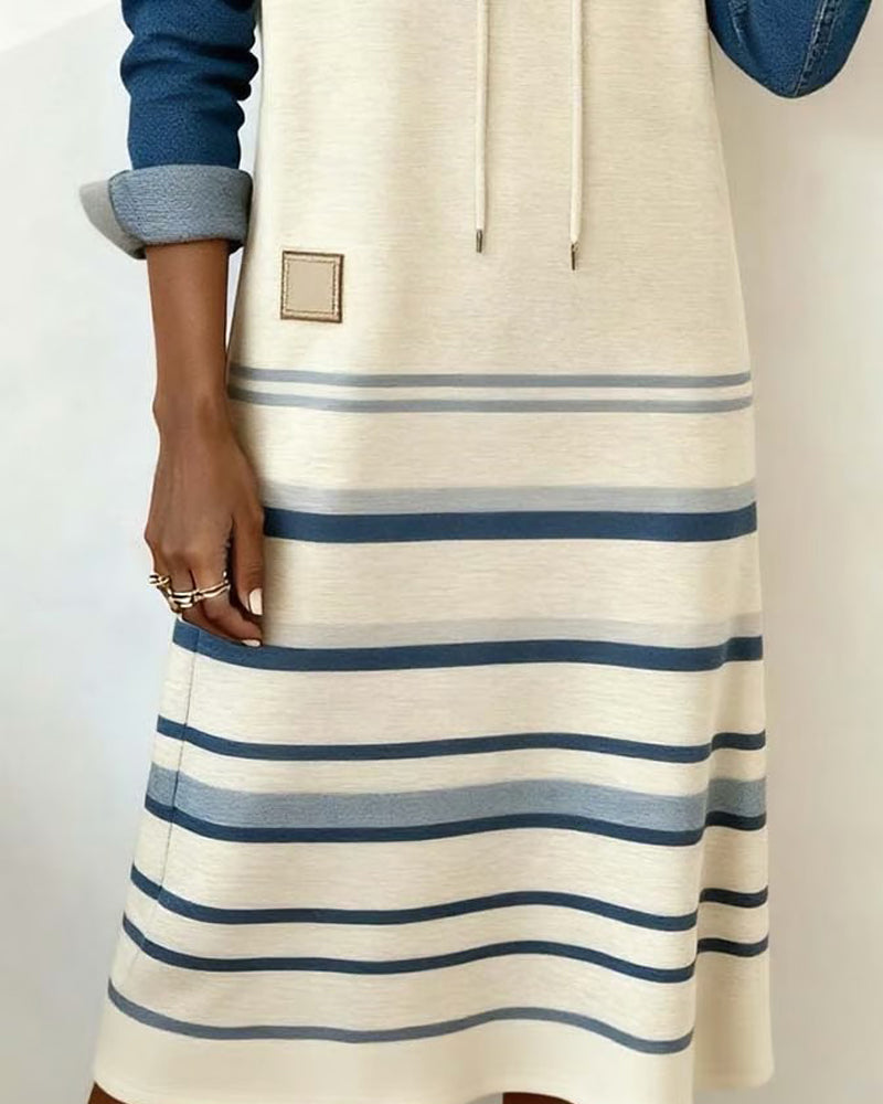 Zoe | Striped Hooded Dress