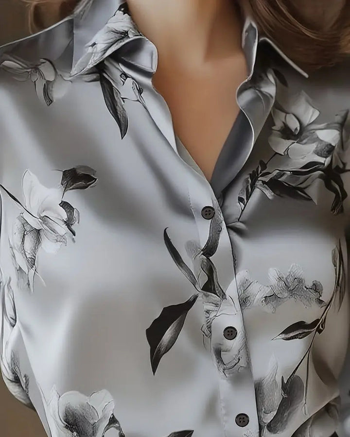 Odette | Retro Floral Print Shirt