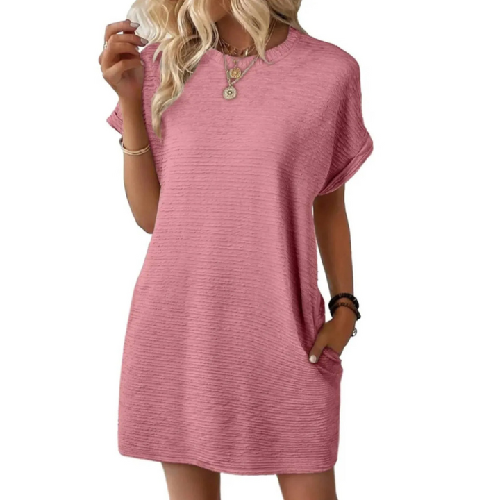 Penelope™ – Casual Minimalist Round Neck Summer Dress