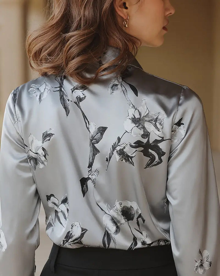 Odette | Retro Floral Print Shirt