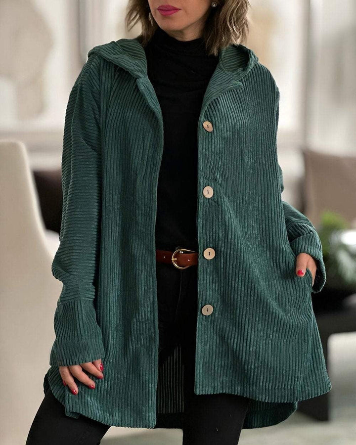 Chloe - Corduroy Hooded Jacket