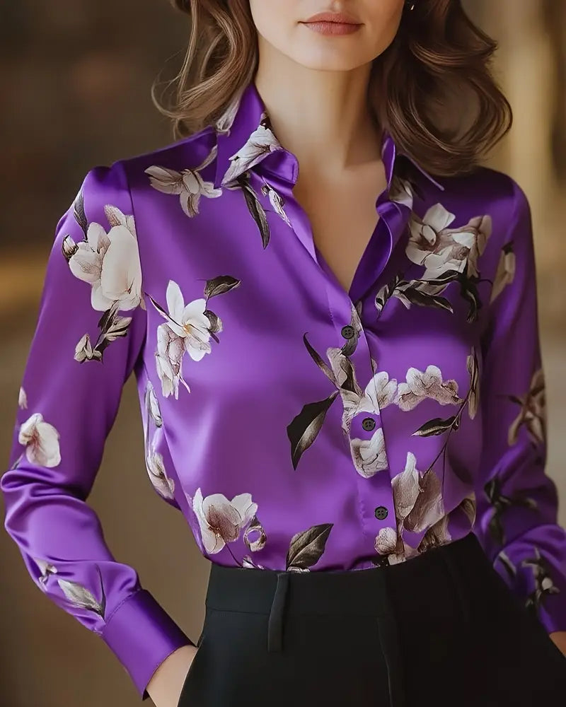 Odette | Retro Floral Print Shirt