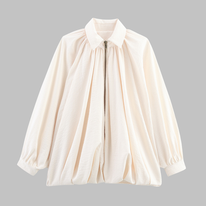 Lynda™ - Oversized Batwing Sleeve Bomber Jacket