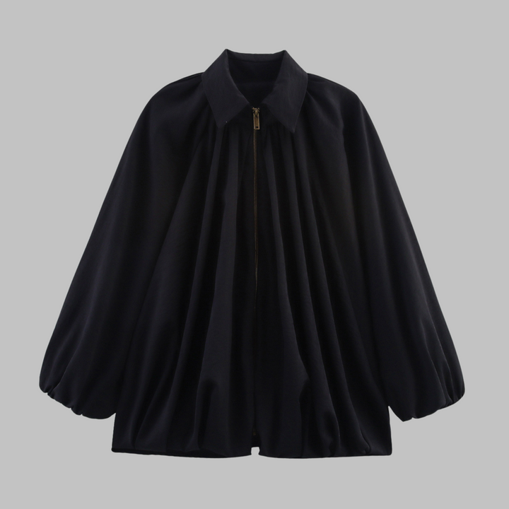 Lynda™ - Oversized Batwing Sleeve Bomber Jacket