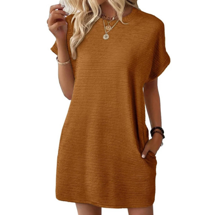 Penelope™ – Casual Minimalist Round Neck Summer Dress