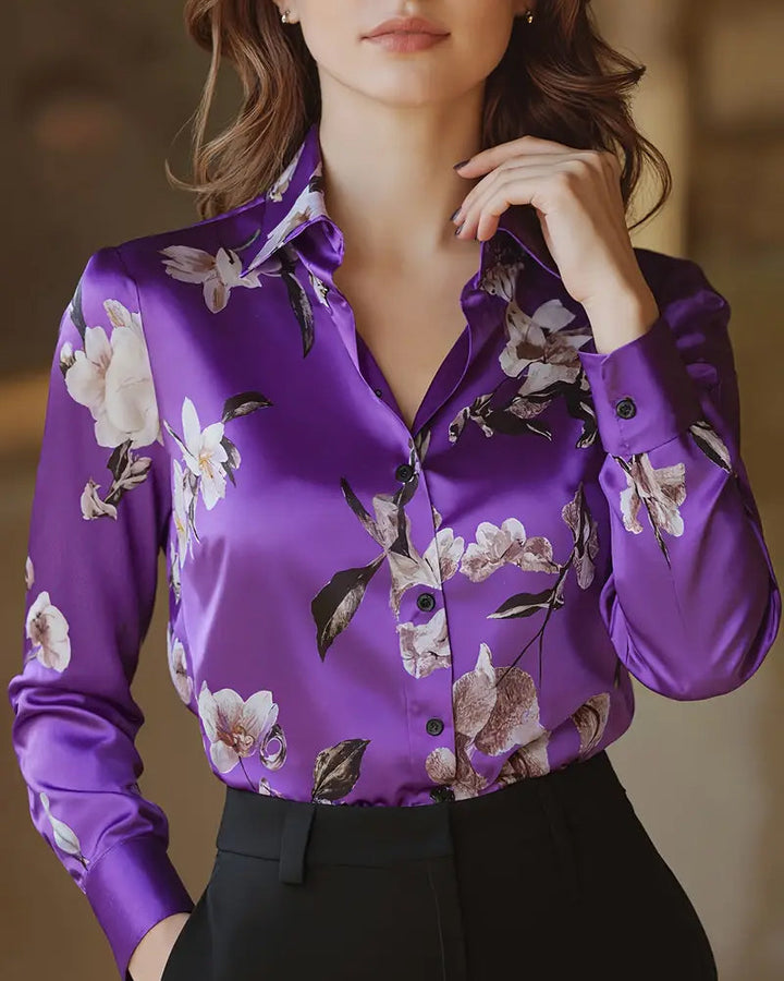 Odette | Retro Floral Print Shirt