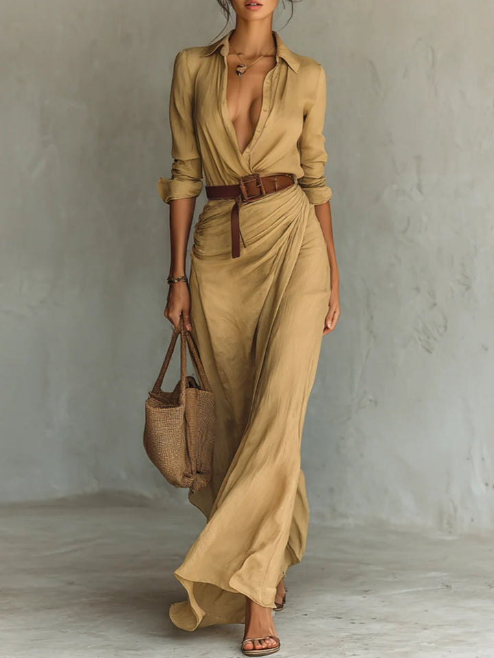 Cecilia - Long Dress with Belt