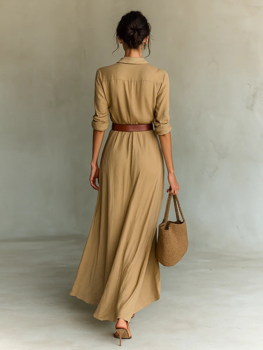 Cecilia - Long Dress with Belt