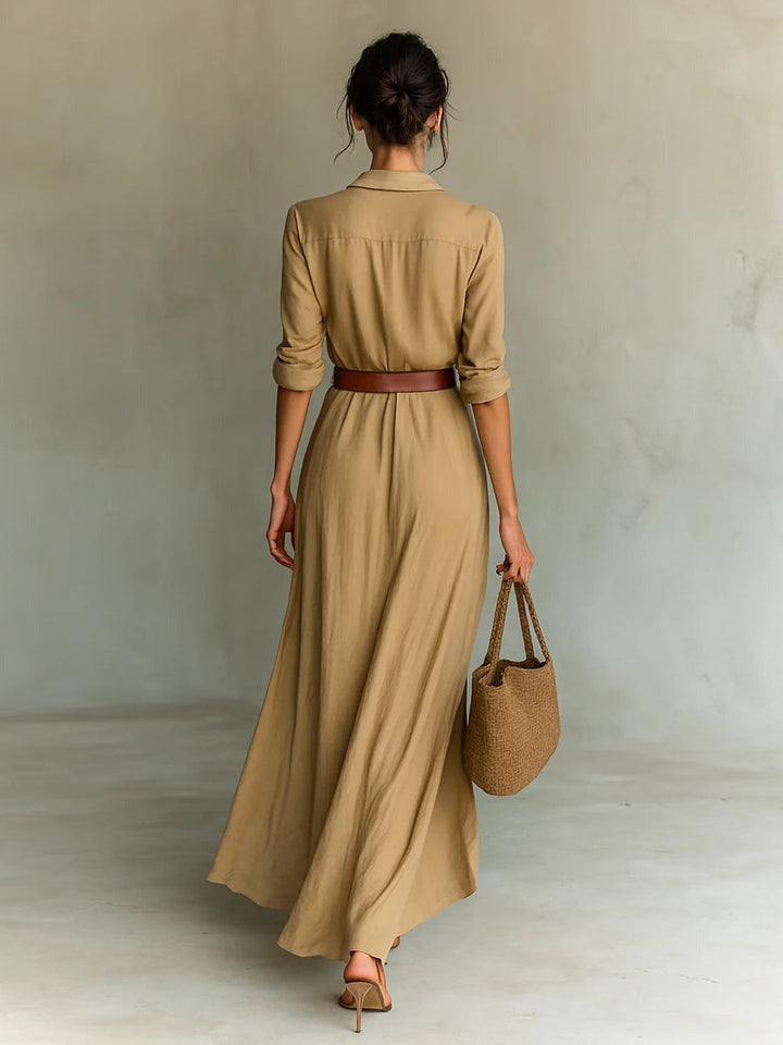 Cecilia - Long Dress with Belt