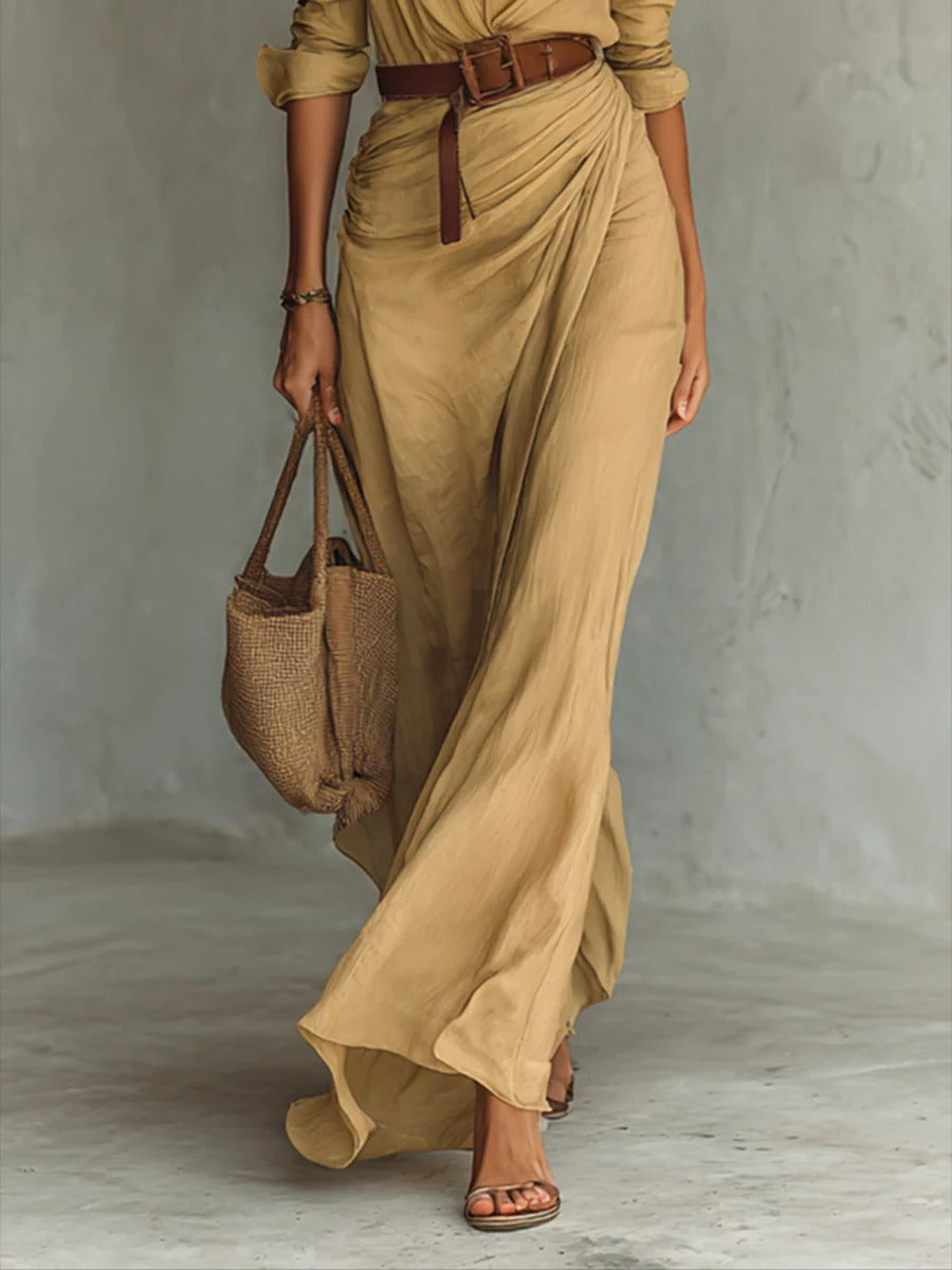 Cecilia - Long Dress with Belt
