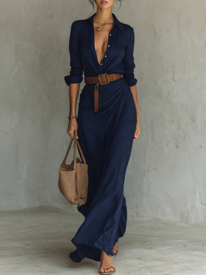 Cecilia - Long Dress with Belt