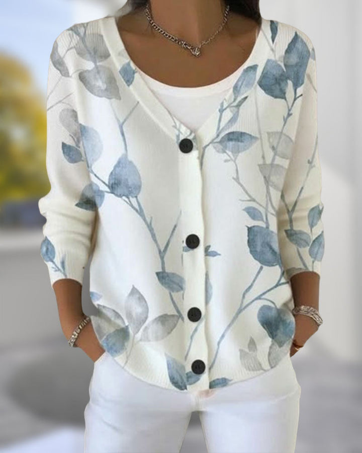Harriet | Cardigan with Botanical Design