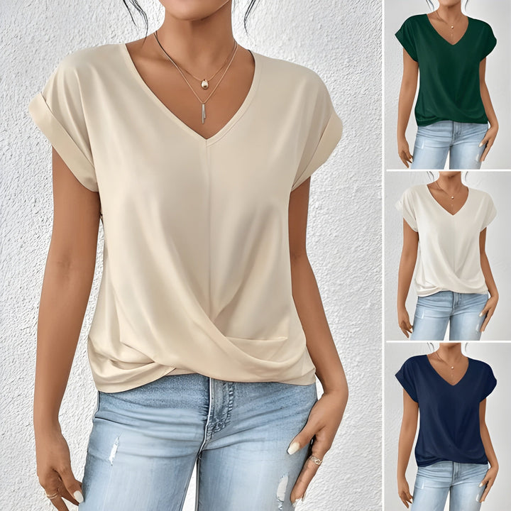 Violet | Twist Front V-Neck Top