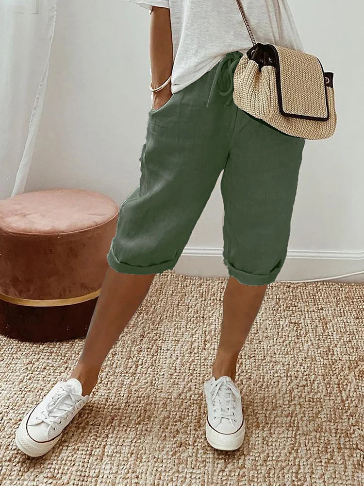 Daphne™ | Light Cotton-Linen Shorts