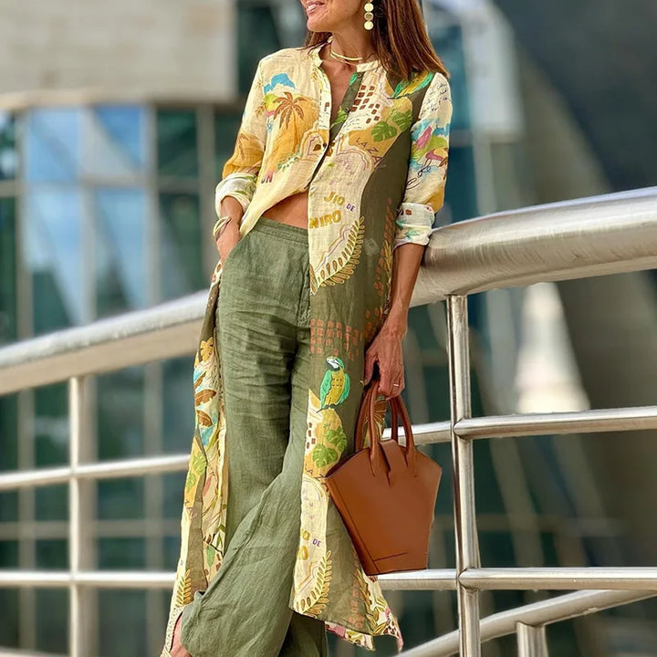 Miréliane – Elegant Linen Coordinated Set