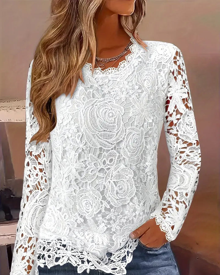 Miranda | Basic Long Sleeve Lace Top