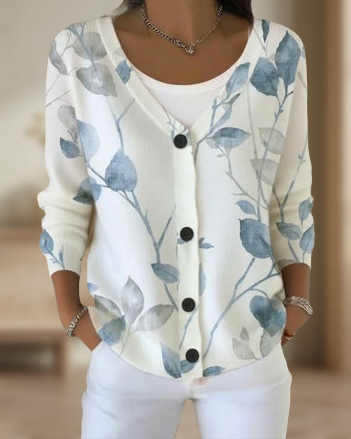 Harriet | Cardigan with Botanical Design