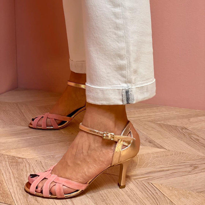 Amelia® | Artisan sandals with stiletto heel