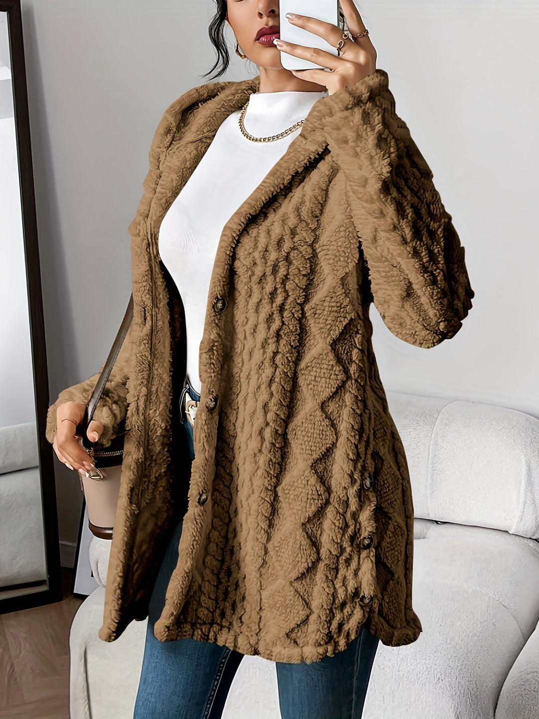 Rachel | Plush Hooded Cardigan