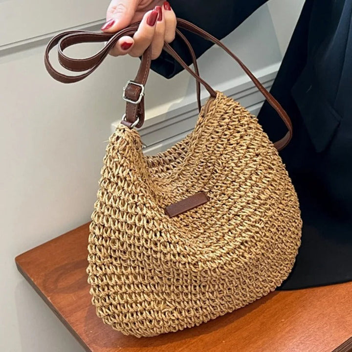 Nina - Straw Crossbody Bag