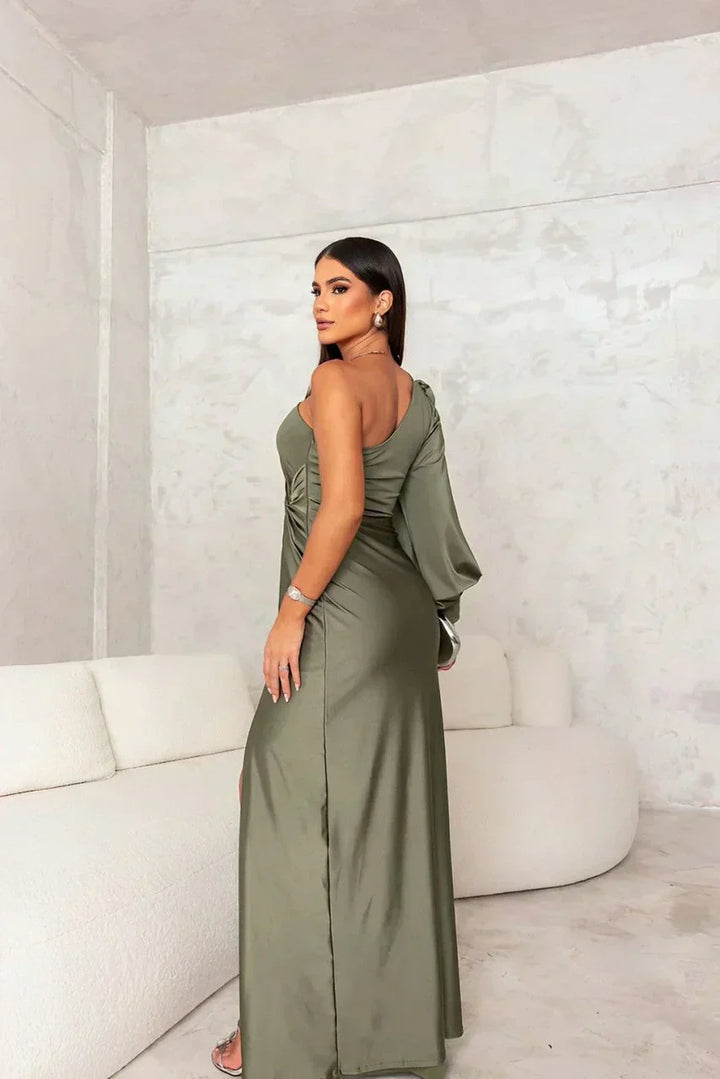 Maya – Elegant One-Shoulder Maxi Dress