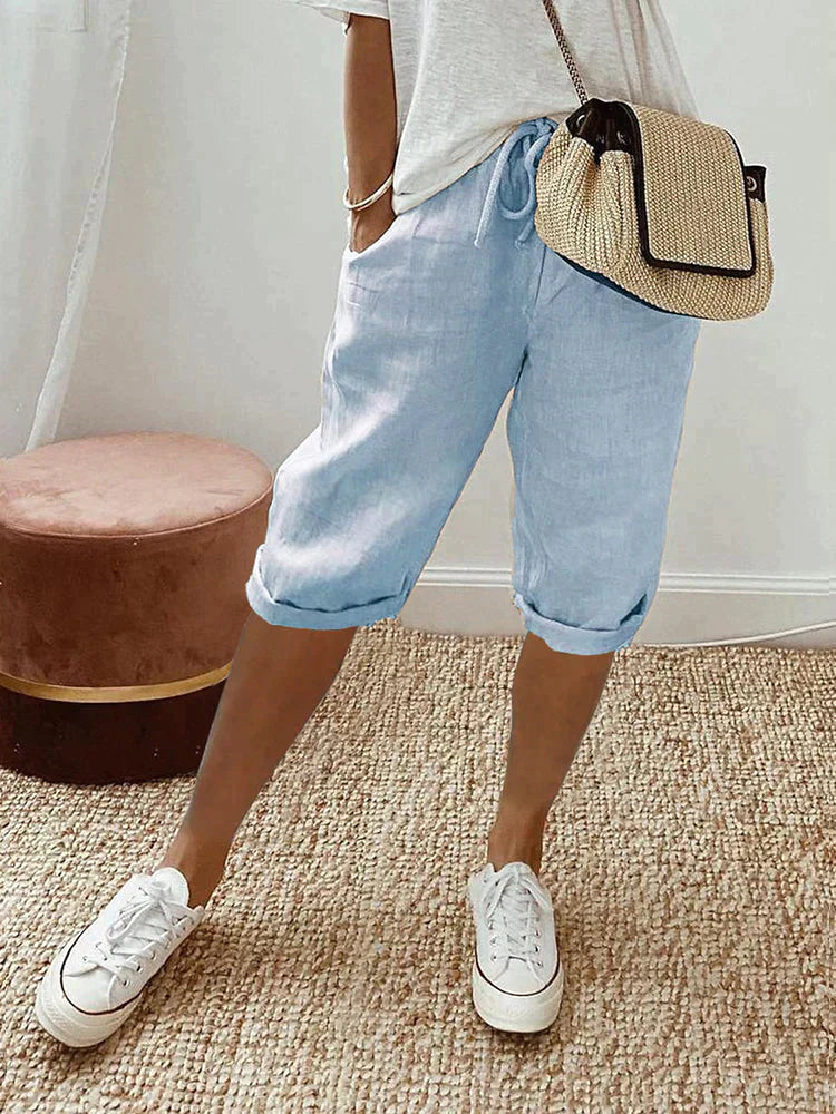 Daphne™ | Light Cotton-Linen Shorts