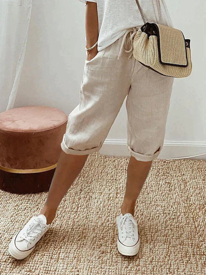 Daphne™ | Light Cotton-Linen Shorts