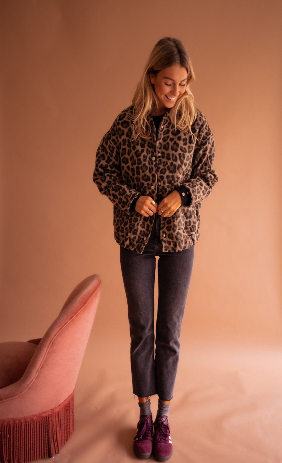 Grace | Short Jacket with Leopard Print